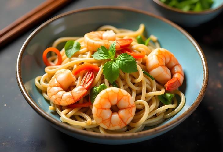 Savor the Flavors Rice Noodles with Shrimp and Veggies